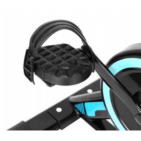 Fekete-kék profi spinning bike, szobabicikli