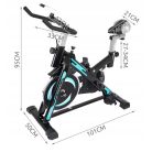 Fekete-kék profi spinning bike, szobabicikli