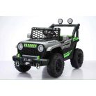 Elektromos autó dupla motorral és dupla akkumulátorral szürke színben szülői távirányítóval bőr üléssel