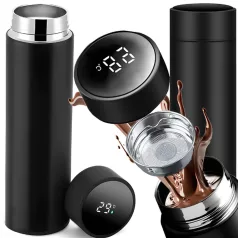 Rozsdamentes acél termosz LCD kijelzővel - 480 ml