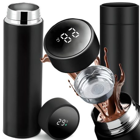 Rozsdamentes acél termosz LCD kijelzővel - 480 ml