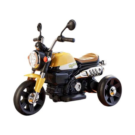 Elektromos motorkerékpár gyerekeknek - sárga-fehér színben - 380W